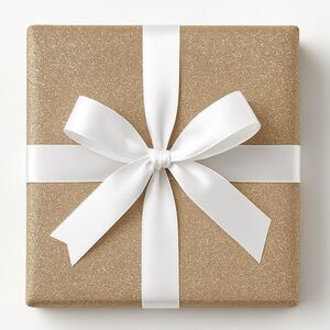 NWT Paper Source Champagne Glitter Wrapping Paper Roll 27.5”x57” Luxe Gift Wrap